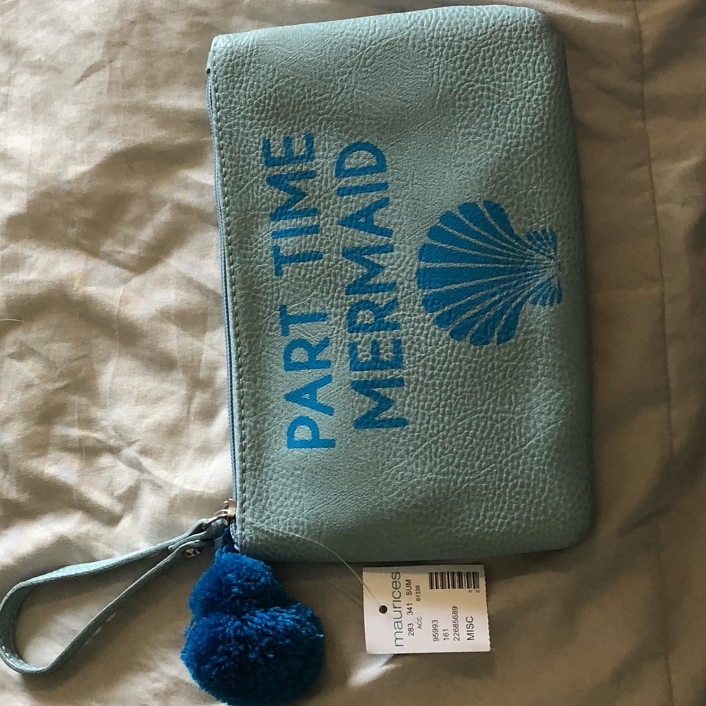 Part time mermaid wristlet clutch NWT Maurices